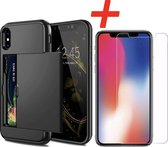 Apple iPhone XS Max Backcover | Zwart | Pasjeshouder