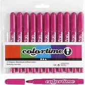 Colortime stift, lijndikte: 5 mm, roze, 12stuks