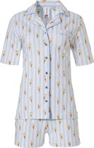 Rebelle doorknoop pyjama dames - ijsjes - lichtblauw - 31211-414-6/500 - maat 44