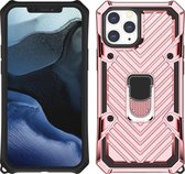 iPhone 12 Pro Max case - met vingerhouder - 360° - roze