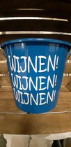 Emmer - Tekst - 5 liter - Wijnen Wijnen Wijnen! - Blauw - Kado - Gift