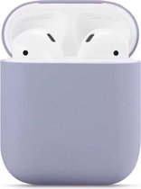 Bee's - Airpods Hoesje Siliconen Case - Lavendel Grijs - Soft Case - Flip Cover - Airpods Case - Airpods 1 - Airpods 2