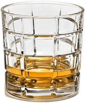 2x modern TIMESQUARE glas - waterglas - whiskyglas - luxe Bohemia kristal glazen - set 2 stuks