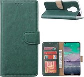Nokia 3.4 Hoesje - Nokia 3.4 Portemonnee BookCase - Kaarthouder & Magneetlipje Groen