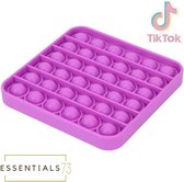 ESSENTIALS73 POP IT Fidget Toy - Vierkant - Paars - Tiktok