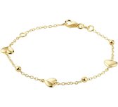 N-joy trendstyle 14k geelgouden kinderarmband 14 cm