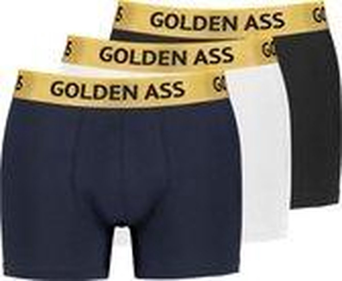 Golden Ass - 3-Pack heren boxershort mix XS