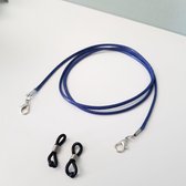 Zonne-Brillenkoord- handige Mondkapje koord touw-Ketting koord voor mannen, vrouwen- 1 koord 70 cm blauw