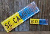 Bord SC Cambuur Leeuwarden 60 cm met roestlook | Retro | Vintage stijl