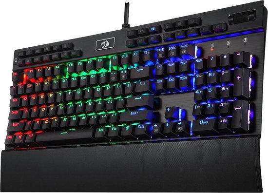 FPS Schwarz REDRAGON MAYA K550 Mechanical Tastatur Gaming Keyboard mit Hintergrundbeleuchtung RGB LED für RTS MMO Englische Layout QWERTY 