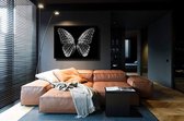 Black Butterfly lv Plexiglas 5mm 90x60 zwarte lv vlinder