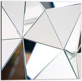 Dibond - Spiegel Gebouw - 50x50cm Foto op Aluminium (Wanddecoratie van metaal)