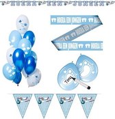 HOERA EEN JONGEN | Geboorte pakket Blauw | Jongen | Blue Versiering | Babyshower | Geboorte | Geboorte decoratie | Ballon | Slinger