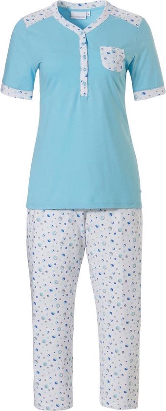 Turquoise dames pyjama Pastunette