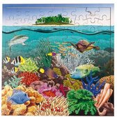 Puzzel Koraalzee - houten puzzel met vissen en koraal - 81 stukjes