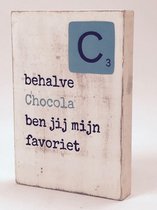 Tekstblok 10x15 2 cm dik Chocola