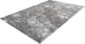 Marmaris Vloerkleed Superzacht Shiny 3D effect Marmer Vloer kleed Tapijt Karpet 200x290 Zilver