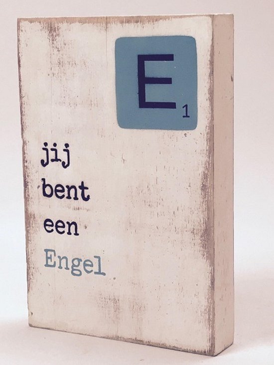 Tekstblok 10x15 2 cm dik Engel