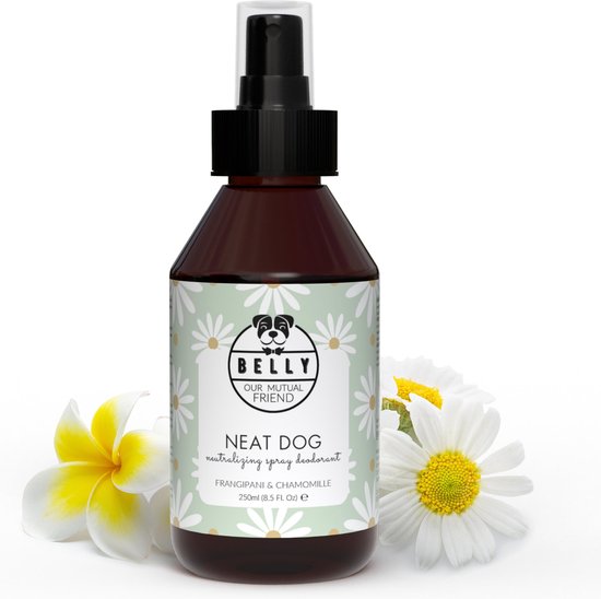 Belly Hondenparfum Spray – Vachtverzorgingsmiddel – Natuurlijke Freshener, Neutraliserende Honden Deodorant Met Frangipani-Kamille