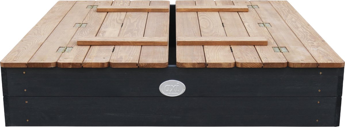 AXI Ella Houten Zandbak in Antraciet/Bruin - Met Zitbankjes en Deksel - FSC hout - 100x95x20cm - Zandbak voor kinderen — afbeelding 11