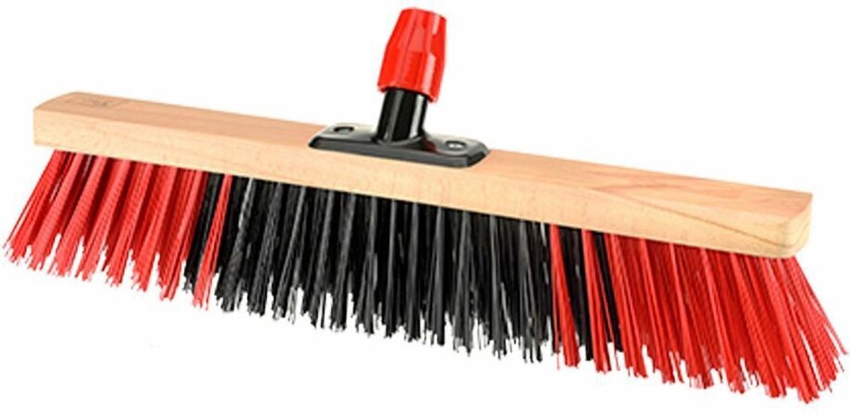 Goedkoopste Bezem 50 cm - universele aansluiting met dubbele sluitsysteem - buitenbezem - straatveger - straatbezem - harde bezemkop