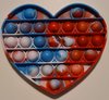 Afbeelding van het spelletje Popit Hart  rood-wit-blauw  regenboog kleuren Uniek van milano
