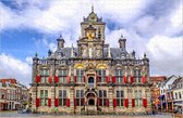 Stadhuis aan de Markt in Delft - Moeilijke Puzzel 1000 Stukjes | Stadhuis Delft op Puzzel - Delft - Architectuur