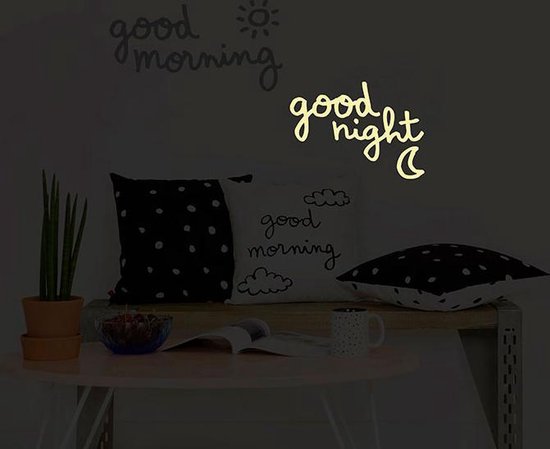 Chispum Wall Sticker Glow I.t.d. - Muurstickers - Good morning Good night