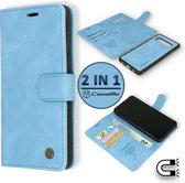 Samsung Galaxy S10 Hoesje Sky Blue - Caseme 2 in 1 Magnetic Book Case