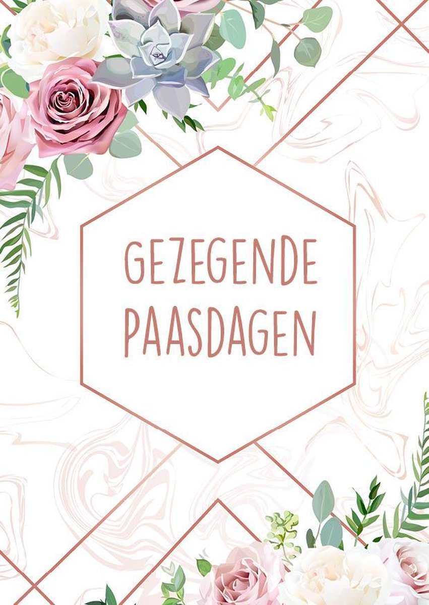10 stuks Gezegende paasdagen - abstract| Christelijke kaart met envelop| Majestically