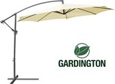 Gardington Zweefparasol met Parasolhoes – Zonnedoek – Zonneluifel – Zonnescherm – Zonnewering – Tuin/Tuinmeubelen/Tuininrichting - Crème - ⌀ 3 meter