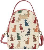 Signare - Mini Backpack - Schoudertas - Gobelin - Cheeky Cat - Katten - Kat