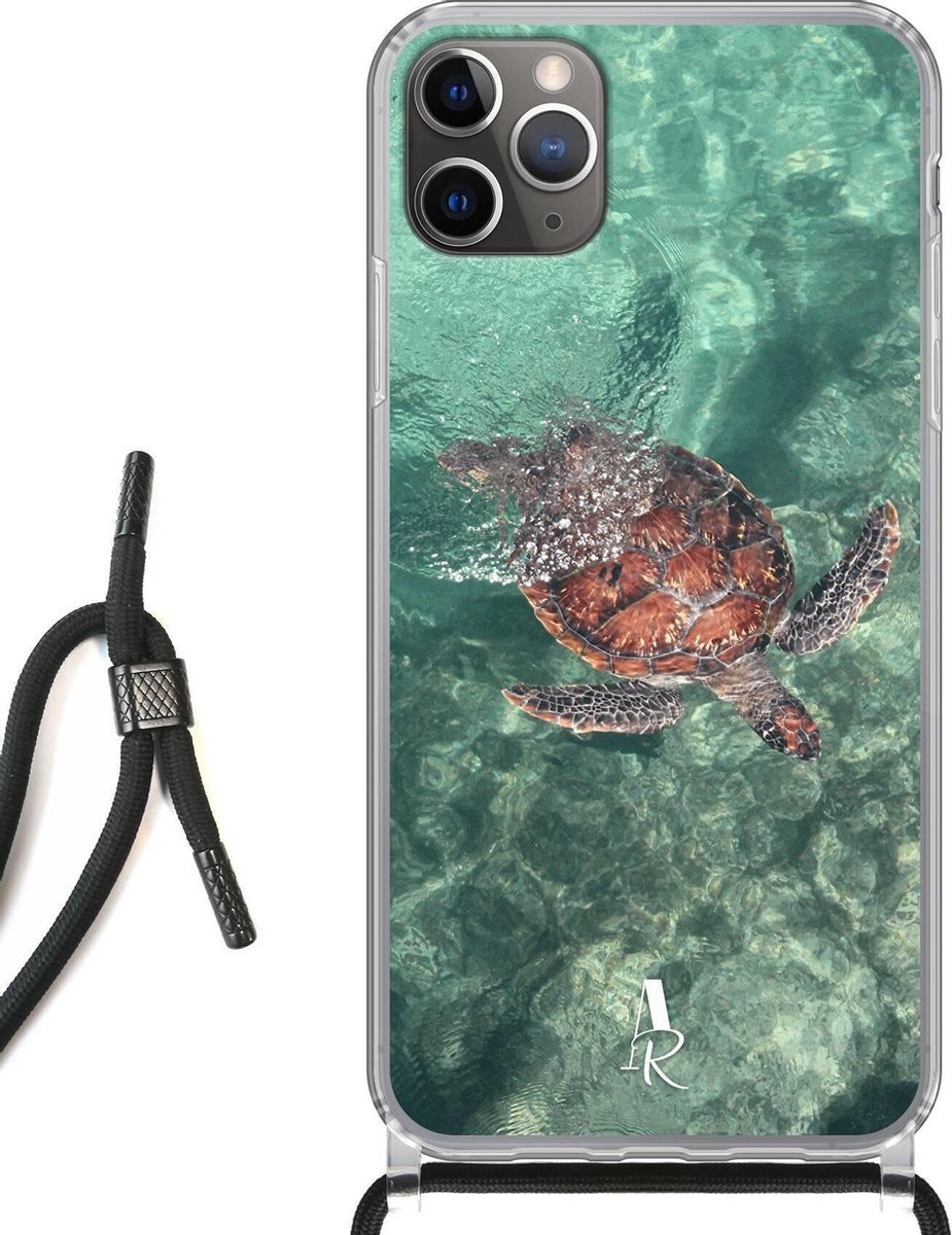 iPhone 11 Pro Max hoesje met koord - Sea Turtle