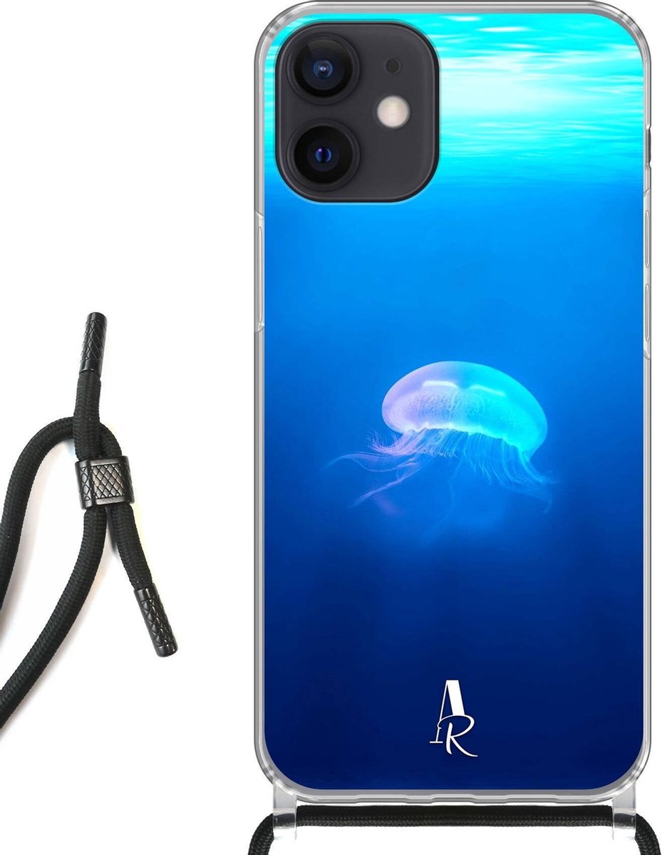iPhone 12 Mini hoesje met koord - Jelly Fish