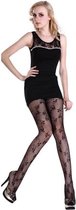 NETPANTY - VISNET PANTY - PRINT - PATROON - ZWART - ONE SIZE