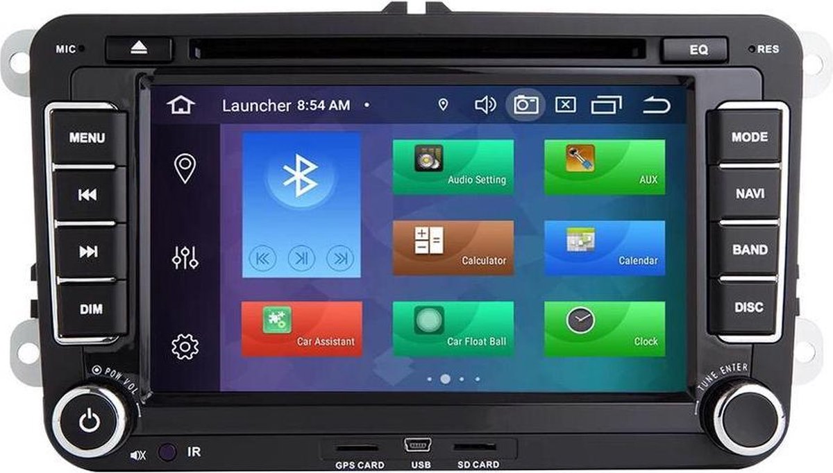 Volkswagen Seat Skoda 7inch PX5 Android 10 navigatie en multimediasysteem DVD SPELER Bluetooth USB WiFi