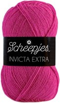 AANBIEDING: SCHEEPJES INVICTA EXTRA 1602 ROZE,  PAK MET 10 BOLLEN a 50 GRAM. INCL. Gratis Digitale vinger haak en brei toerenteller