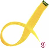 Clip in hairextension geel - nep haar extension - clip in haar - gekleurd plukje haar - clip in haarextension - nep haar plukje gekleurd