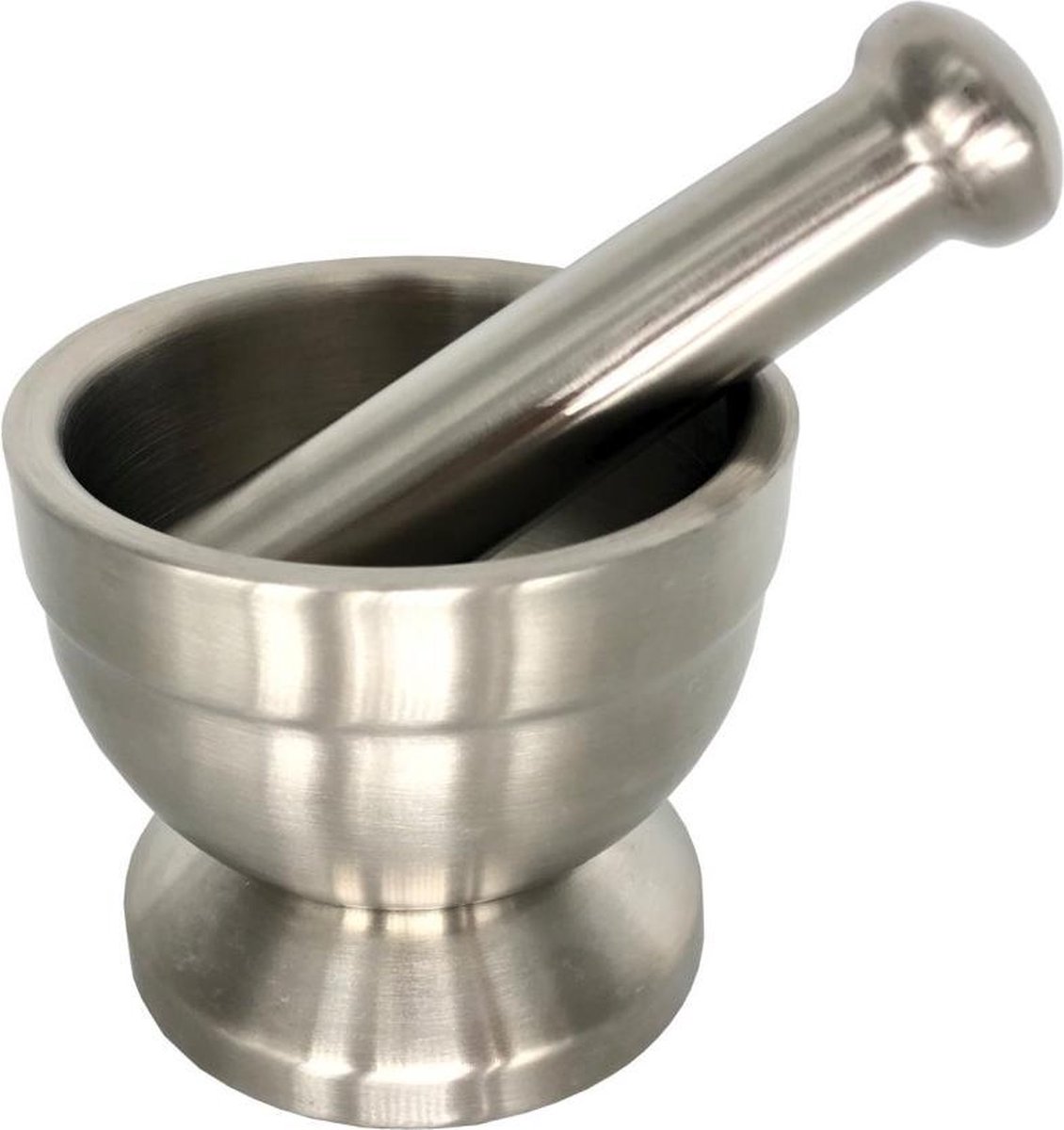 Zilan - RVS Vijzel met stamper - Mortar pestle - Extra sterk - Ø 10cm