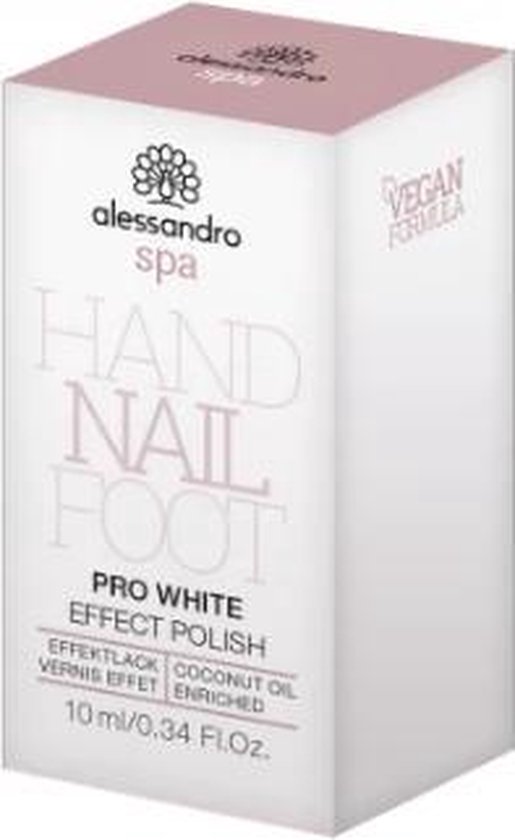 alessandro Pro White Nail Effect Polish Coconut Oil Enriched vernis à