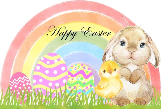 Raamsticker Vrolijk Pasen - Easter - lente - happy Easter