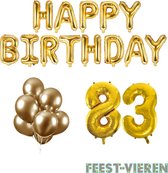 83 jaar Verjaardag Versiering Ballon Pakket Goud