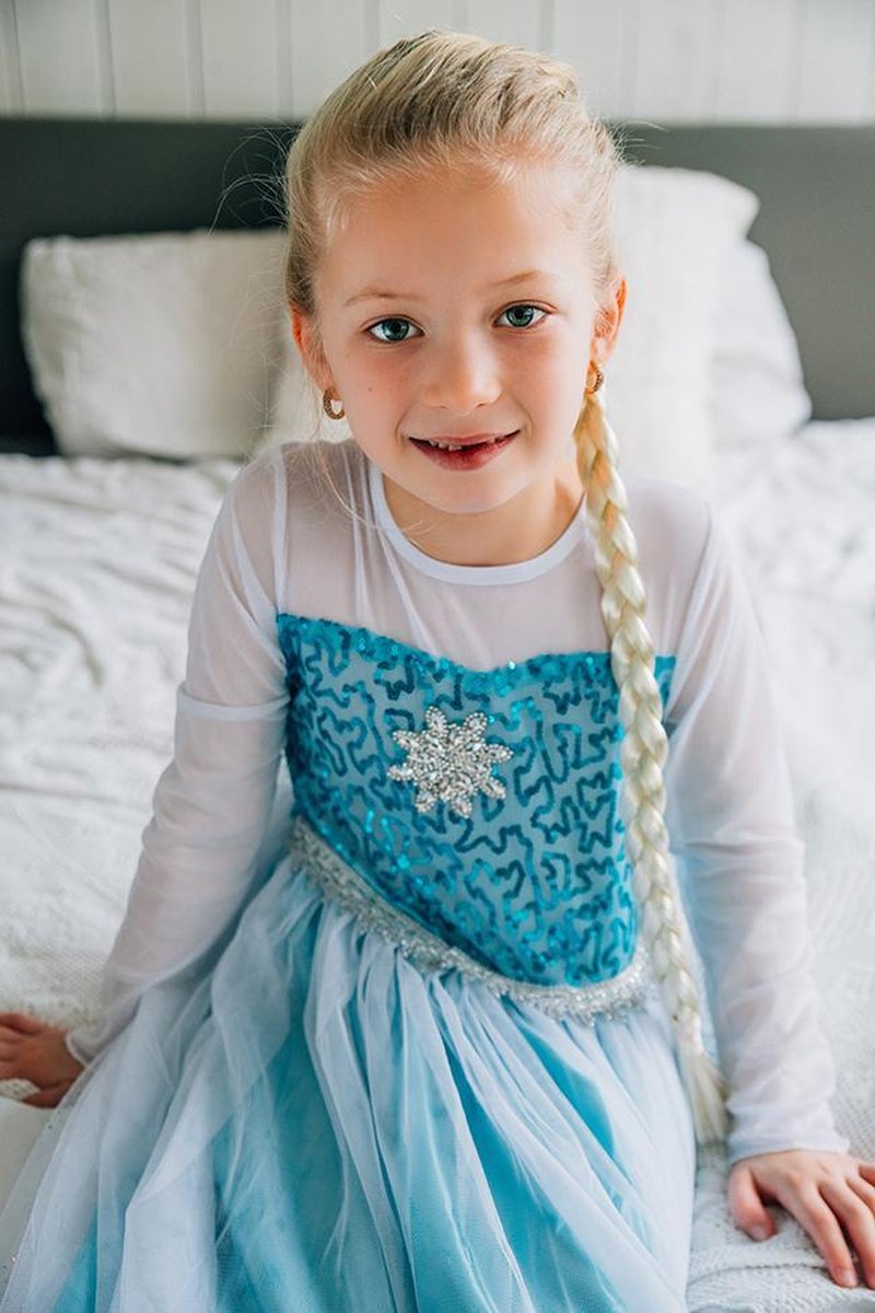 Frozen verkleedkleding - Het Betere Merk prinsessenjurk meisje - Elsa jurk inclusief tiara en toverstaf - verkleedkleding kinderen — afbeelding 6