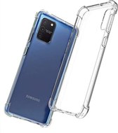 Samsung Galaxy S10 Lite - Anti Shock - Tempered Glass - Transparant - Hoesje - AntiShock – Doorzichtig – Anti-Shock - TPU Case – BackCover – Silicone - Hybrid Case - Screen protector - Bumper