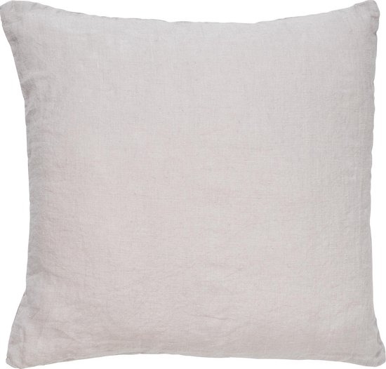 Dutch Decor LINN - Kussenhoes 45x45 cm - 100% linnen - effen kleur - Micro Chip - lichtgrijs - met rits