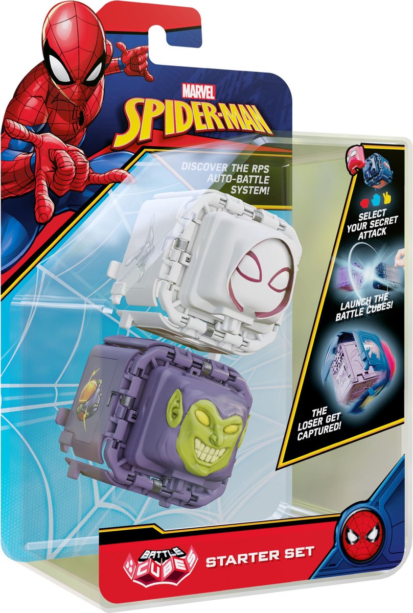 Marvel Spider-Man Battle Cube - Spider-Gwen VS Green Goblin - Battle Fidget Set - Battle Cubes
