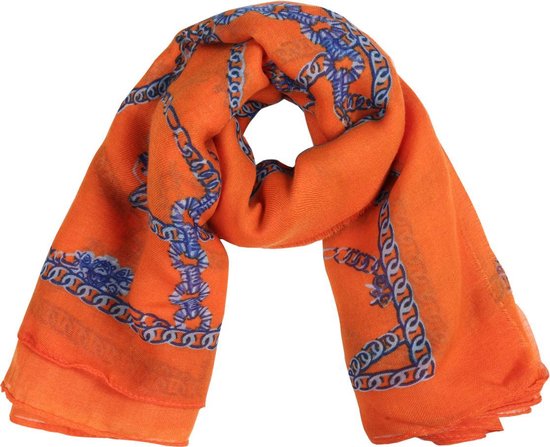 Een trendy sjaal met een print van kettingen - voor uzelf of Bestel Een Kado