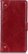 Alcatel 3X (2020) Hoesje - Mobigear - Ranch Serie - Kunstlederen Bookcase - Rood - Hoesje Geschikt Voor Alcatel 3X (2020)