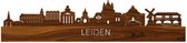 Skyline Leiden Palissander hout - 80 cm - Woondecoratie design - Wanddecoratie - WoodWideCities