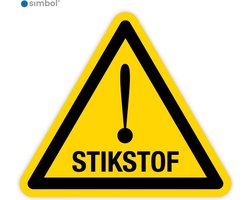 Simbol - Stickers Stikstof - Duurzame Kwaliteit - Formaat ▲ 15 x 15 x 15 cm.